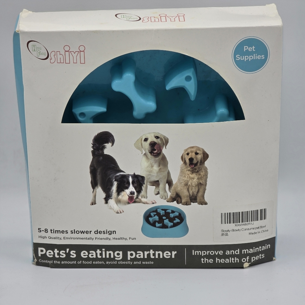 Slow Feeder Dog Bowl 5-8 Times Slower Feed Design